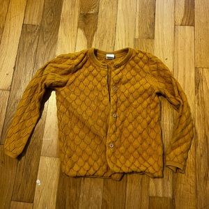 H&M diamond cardigan sweater. 2T. Mustard yellow.